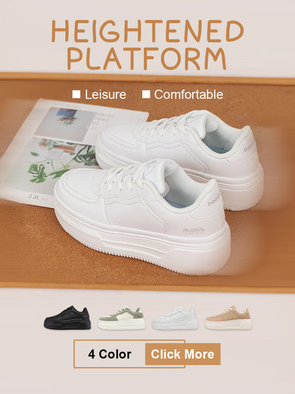 Women Sneakers Leather Platform Classics Comfort Skateboarding Shoes