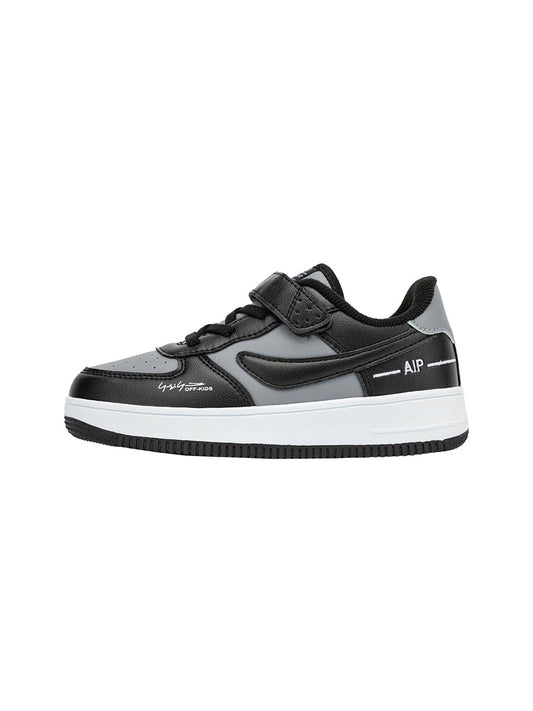 Kids Casual Shoes K6302 Black+Grey