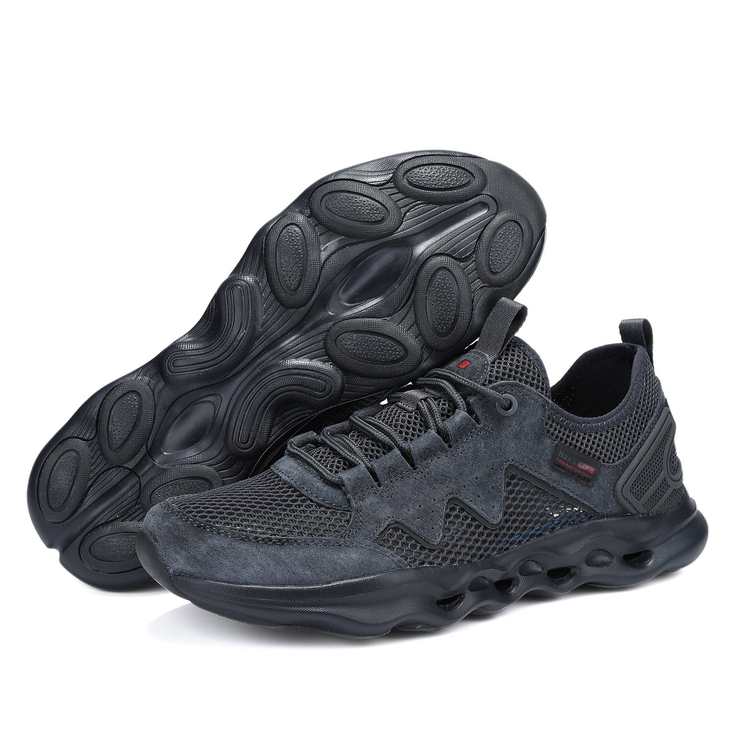 Baasploa Men Casual Sneakers Summer Lightweight Walking Camping Shoes M7625