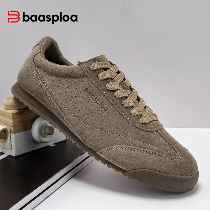 Women Walking Shoes Leather Comfort Lightweight Casual Sneakers H1119