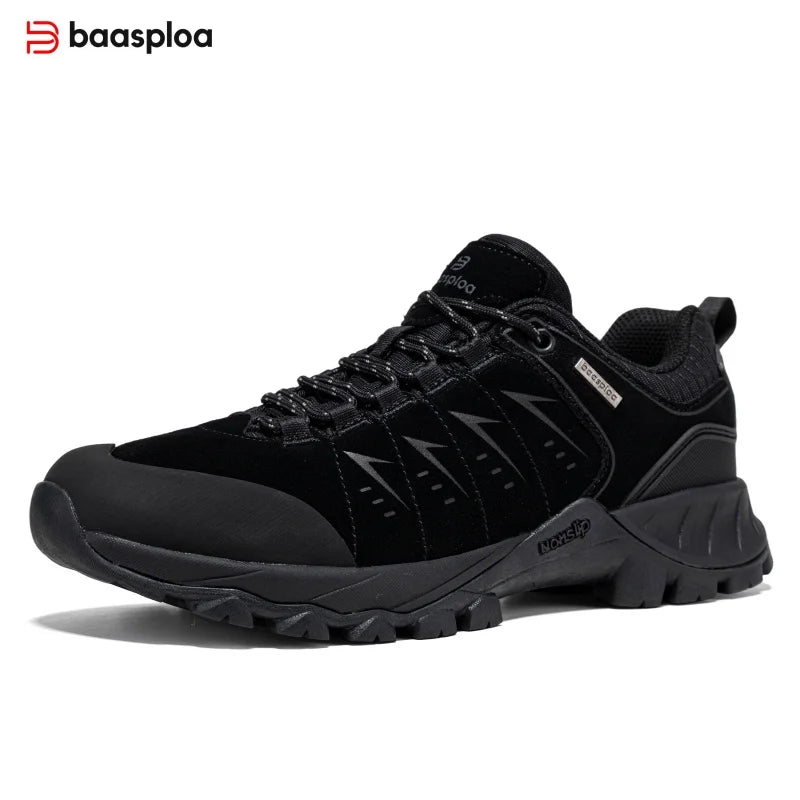Men Hiking Shoes Waterproof Suede Outdoor Sneakers W3217