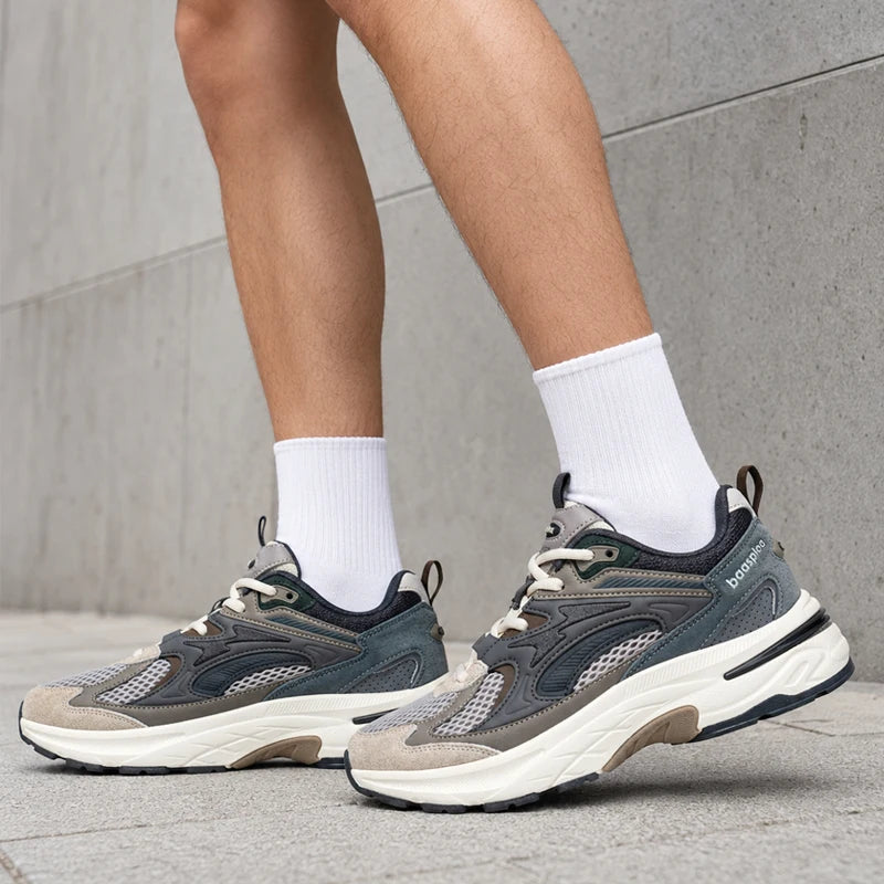 Men Walking Shoes Mesh Breathable Casual Sneakers W7529