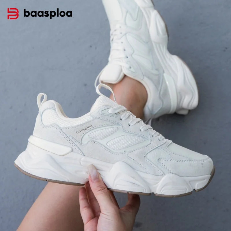 Women Walking Shoes Casual Leather Fashion Sneakers H1081