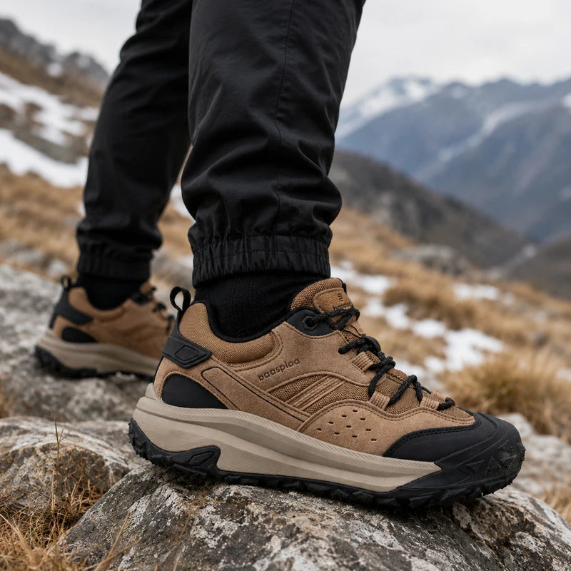 Men Hiking Shoes Comfort Water-Resistant Outdoor Sneakers W3233