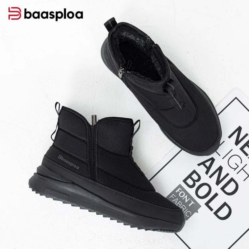 Women Winter Ankle Boots Comfort Warm Plush Snow Boots H7040