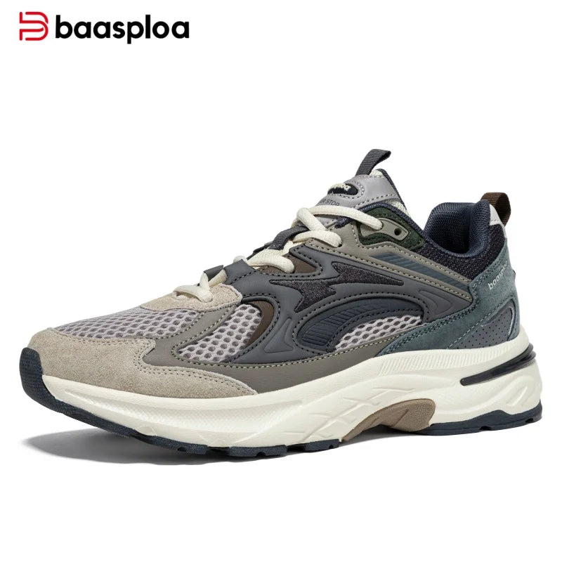 Men Walking Shoes Mesh Breathable Casual Sneakers W7529
