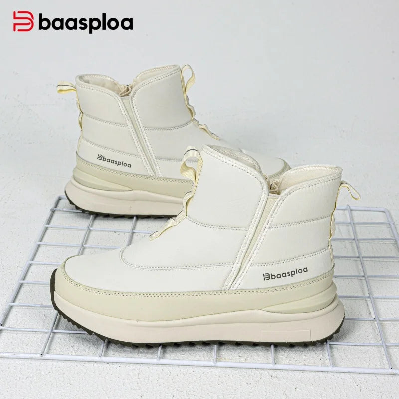 Women Winter Ankle Boots Comfort Warm Plush Snow Boots H7040