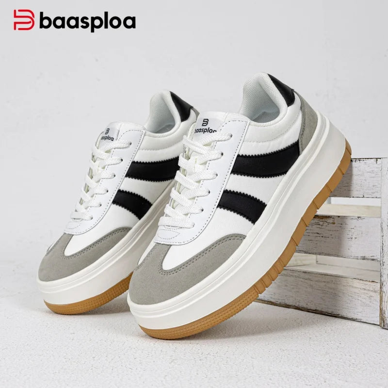 Women Platform Sneakers Chunky Thick Sole Casual Walking Shoes H1154