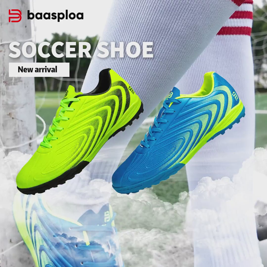 Men's Soccer Shoes Light Leather Football Footwear New arrivals W3075